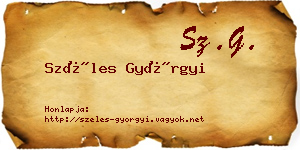 Széles Györgyi névjegykártya
