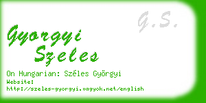 gyorgyi szeles business card